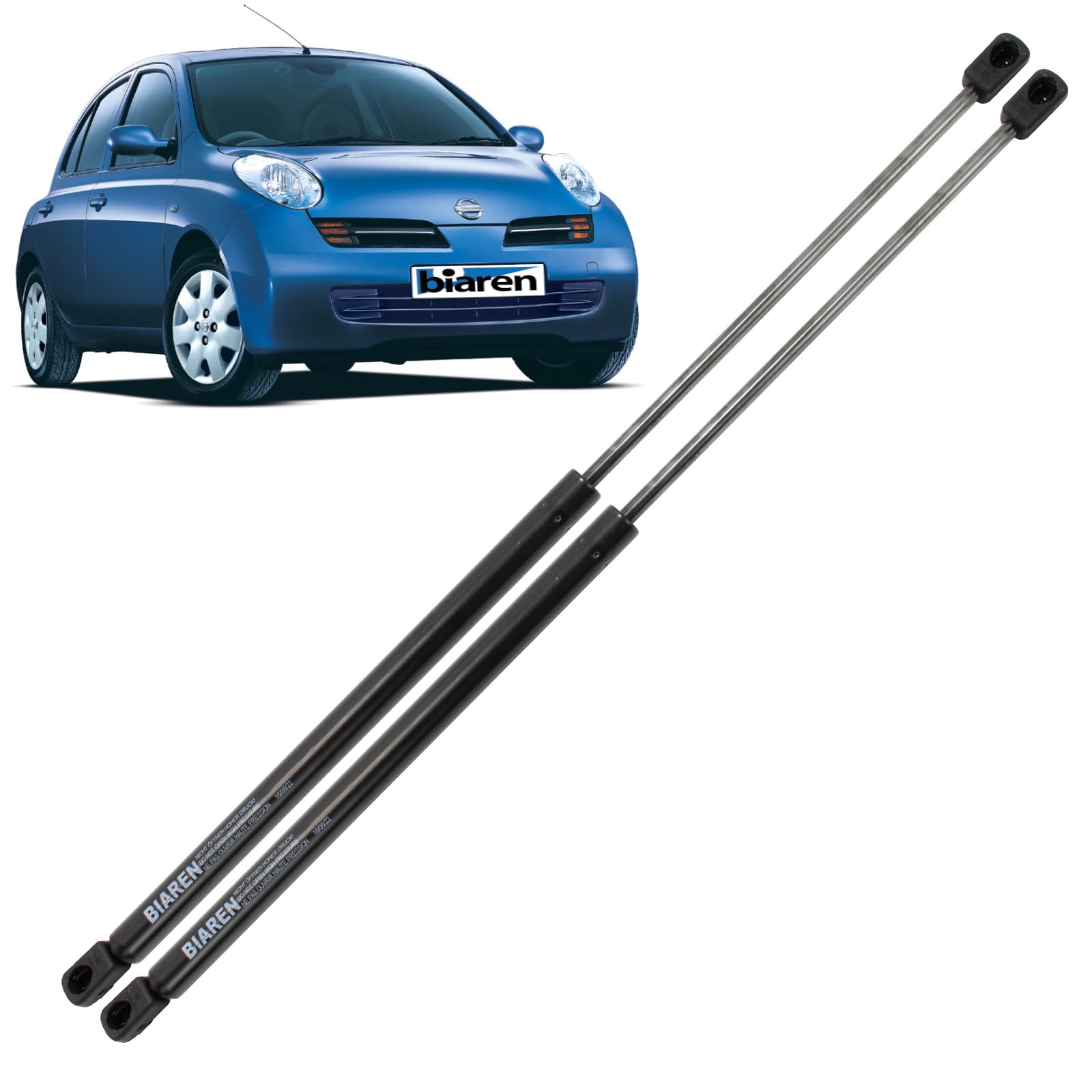 2x Rear Tailgate Boot Gas Struts For Nissan Micra Mk3 K12 2002-2010 Lift Support System 360 (N) 501 MM 90450AX000 90450AX610 90451AX000