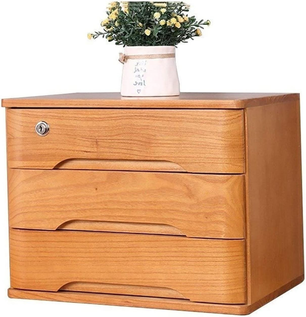 Desktop File Cabinet - Solid Wood Storage Box - Desktop Organizer, with Drawer Wooden Artist Storage Supply Box, Multi Level Countertop Drawer Organizer, for Pencils, Pens, Markers (Color : B)