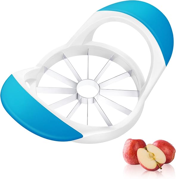 Supercenter Apple Cutter, Apple Corer and Slicer - Stainless Steel Apple Corer - 4.72 Inch Apple Slicer Tool with 12 Sup