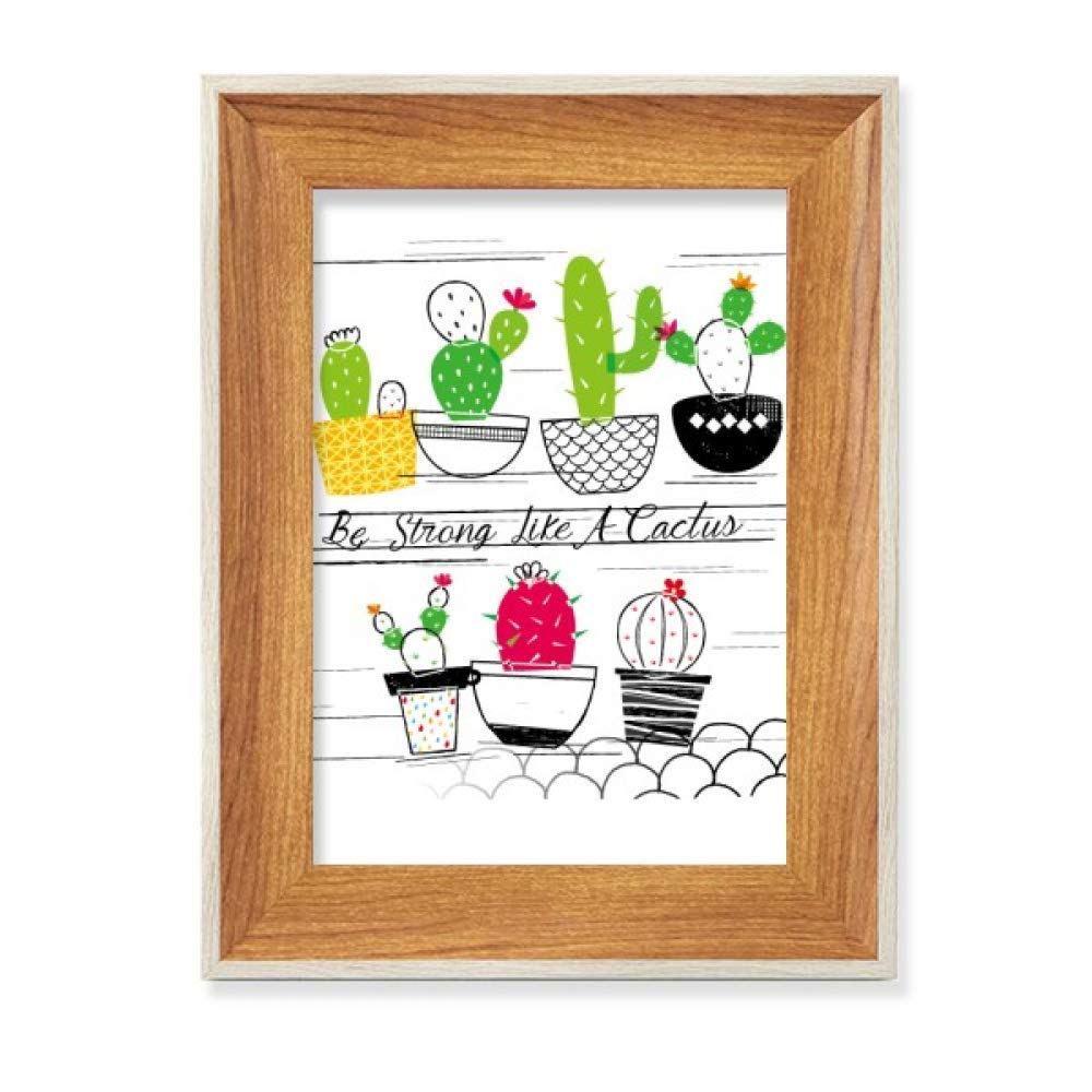 Cadre de Photo en Bois haut de gamme affichage de bureau plantes grasses et peinture art