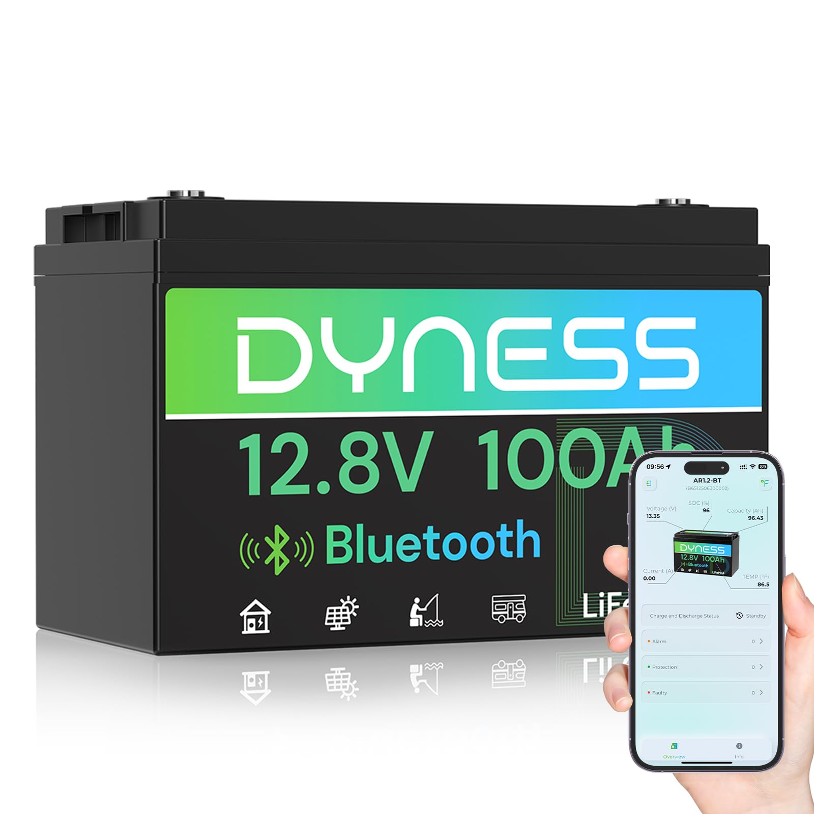 Dyness 12V 100Ah Bluetooth LiFePO4