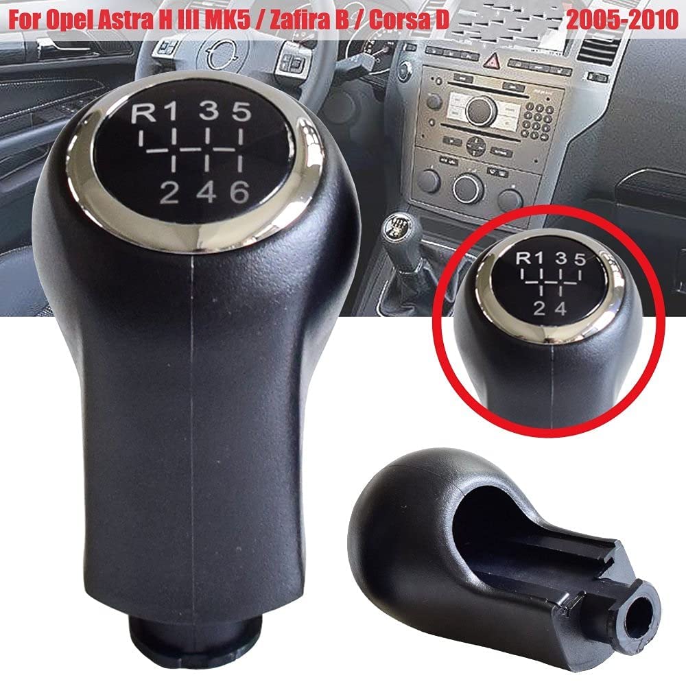 Pomello Cambio Manuale 6 Marce Per Opel Astra Corsa D Zafira B 05-10 - Nero