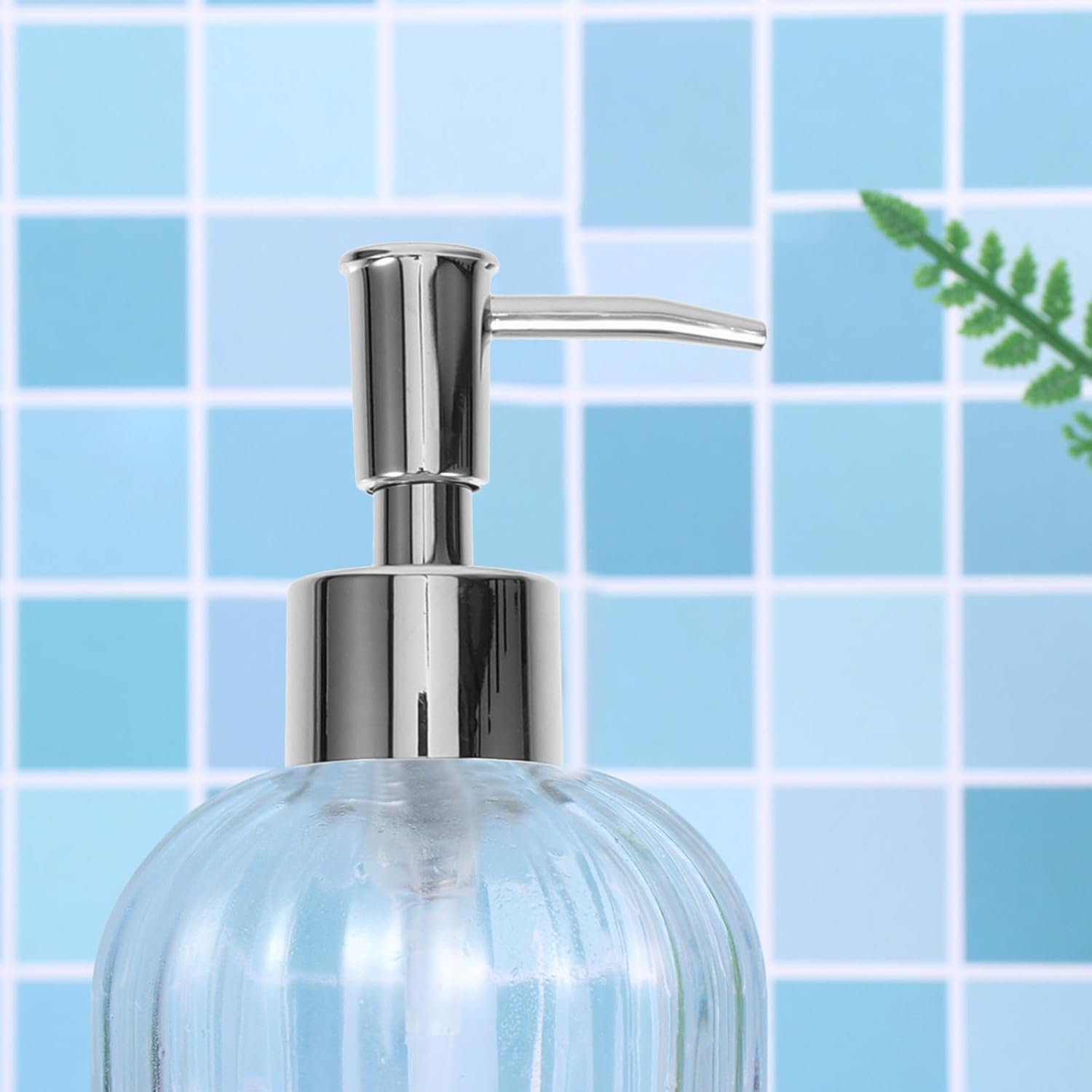 FOMIYES 2pcs Replacement Soap Dispenser Pumps for Lotion and Shampoo Bottles, 1ml Chrome-Plated Pump Heads, Compatible with Hand Soap and Refillable Bathroom Containers