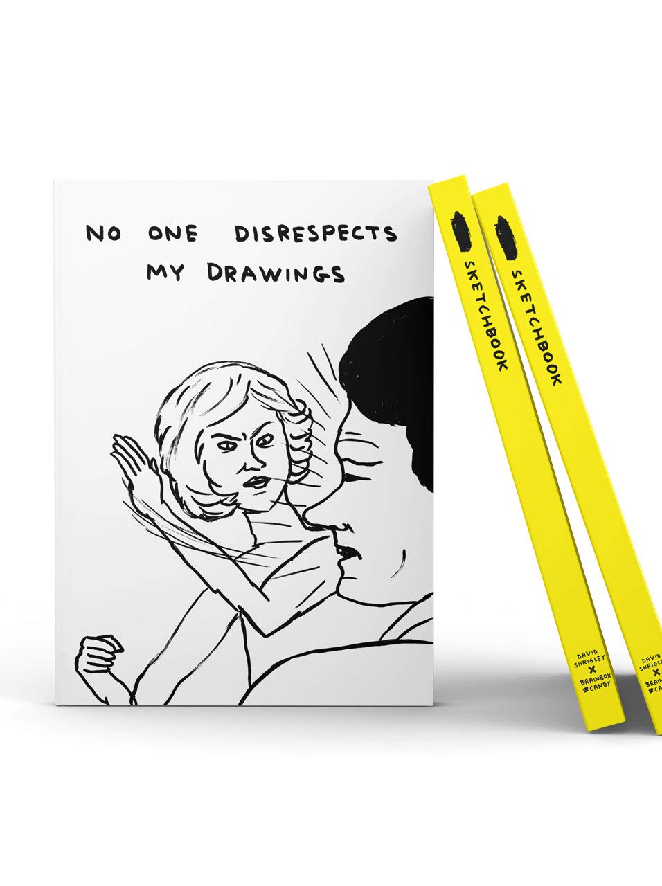 Official David Shrigley | Sketchbook | 'No One Disrespects My Drawings' | Funny Humorous | Drawing Artwork | Sold by Brainbox Candy
