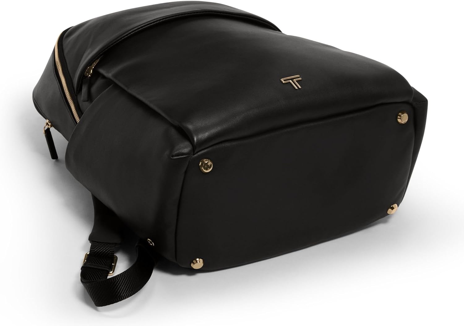 TUMI - Voyageur Raina Backpack - Women's Premium Leather Backpack - Everyday Bag with Phone Pocket & Laptop Compartment - Black, Light Gold Hardware - Image 6