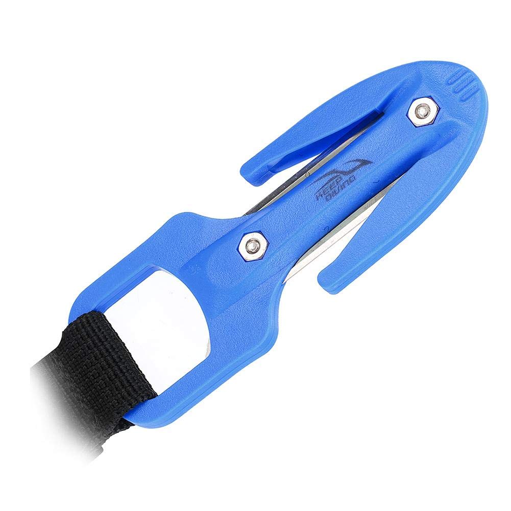 Tbest Sicherheit und Rettung Scuba Diver Twin Line Cutter mit Hartplastikscheide ABS Tauchen Schneidmesser Tauchen Hand Line Cutter Tauchen Secant Schneidmesser Unterwasser