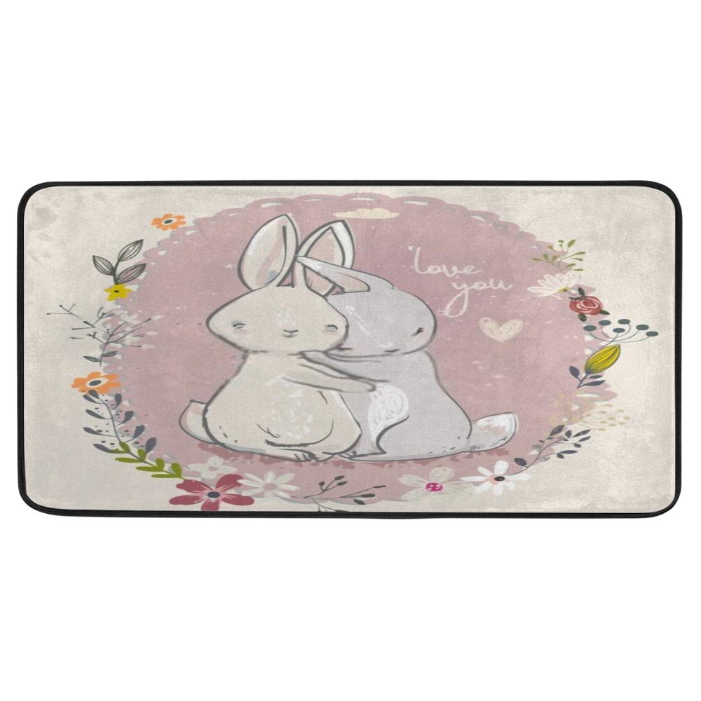 Alfombrilla de cocina antideslizante de 39x20 pulgadas con estampado de oveja y luna Color 2