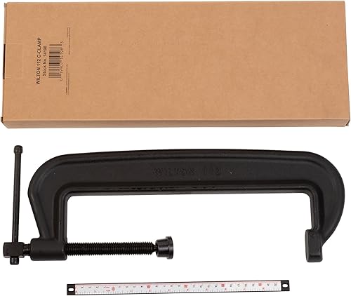 Miniatura 5 de Wilton 14142 104, 100 Series forjada C abrazadera resistente, apertura de mandíbula de 0 pulgadas y 4 pulgadas, profundidad de garganta de 2-14