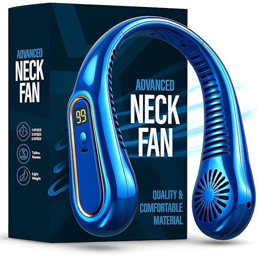 Neck Fan Portable Bladeless Neck Fans Rechargeable 4000 mAh