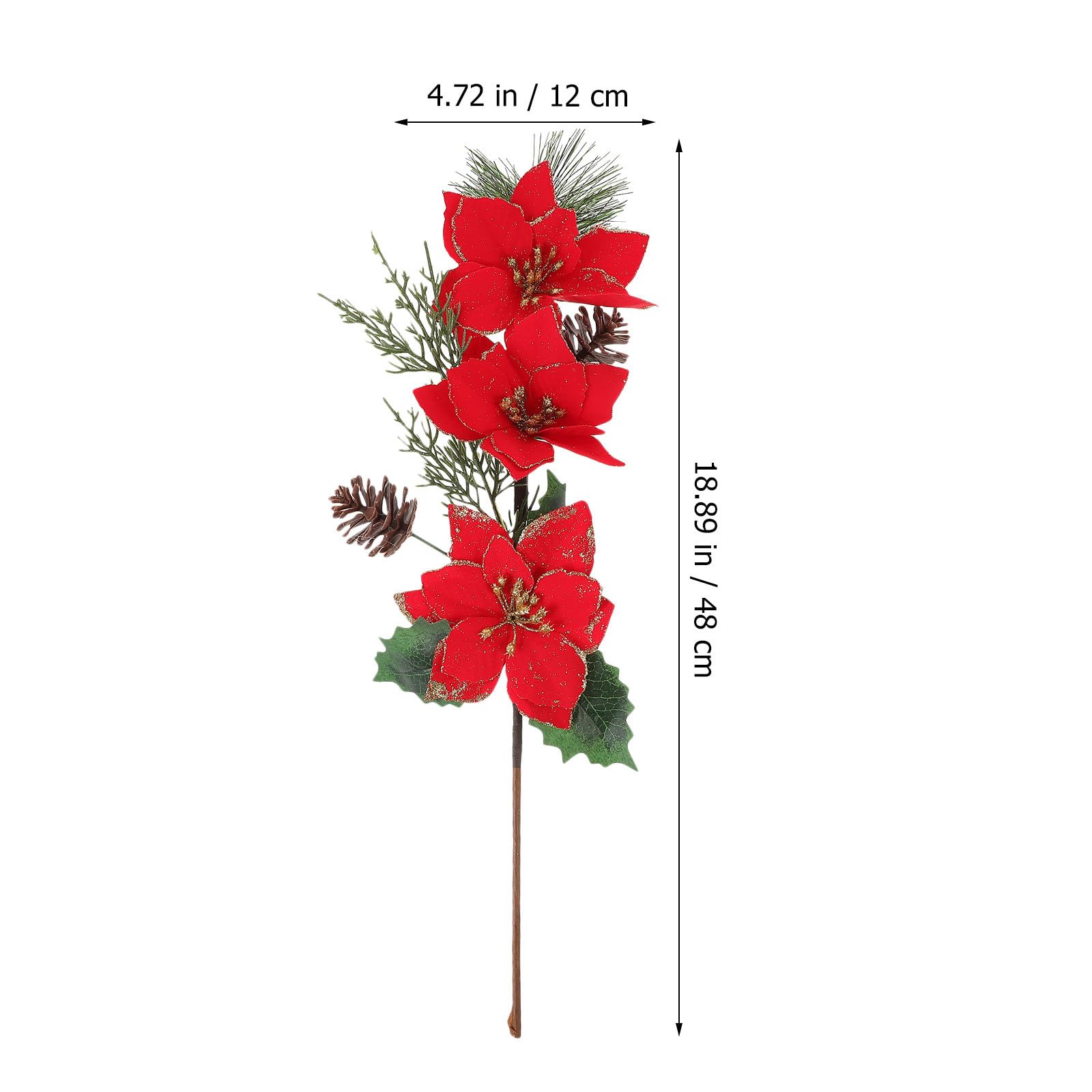 Didiseaon 8 Stück Künstliche Weihnachtsblumen Deko Rot für Party und