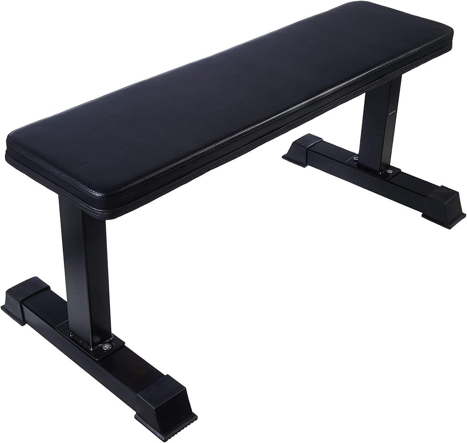 SX Fitness Heavy Duty Multi-Functional Adjustable Flat, Incline and Decline Weight Bench for Home Gym, Strength Training, Abdominal and Full Body Workout Capacity - 280 kg, Black (Flat Gym Bench)