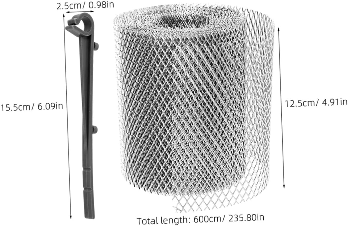 Gutter Guard Drain Filter Screen with Hook Roof Drain Cover for Leaves Debris Prevention Installation Versatile Outdoor Trench Grate and Roof Filter Strainer for Garden Drainage