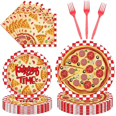 EngoEagle 96PCS Pizza Party Set Cover