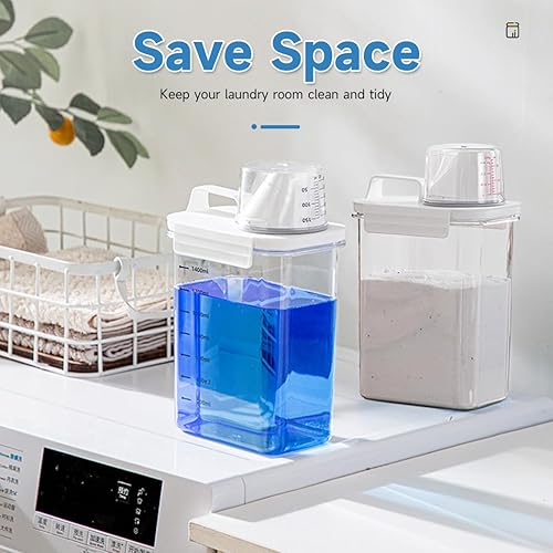 Miniatura 3 de Tokokimo - Paquete de 2 dispensadores de perlas de refuerzo de aroma para lavandería, dispensador de detergente para ropa de 61 onzas con tapas,