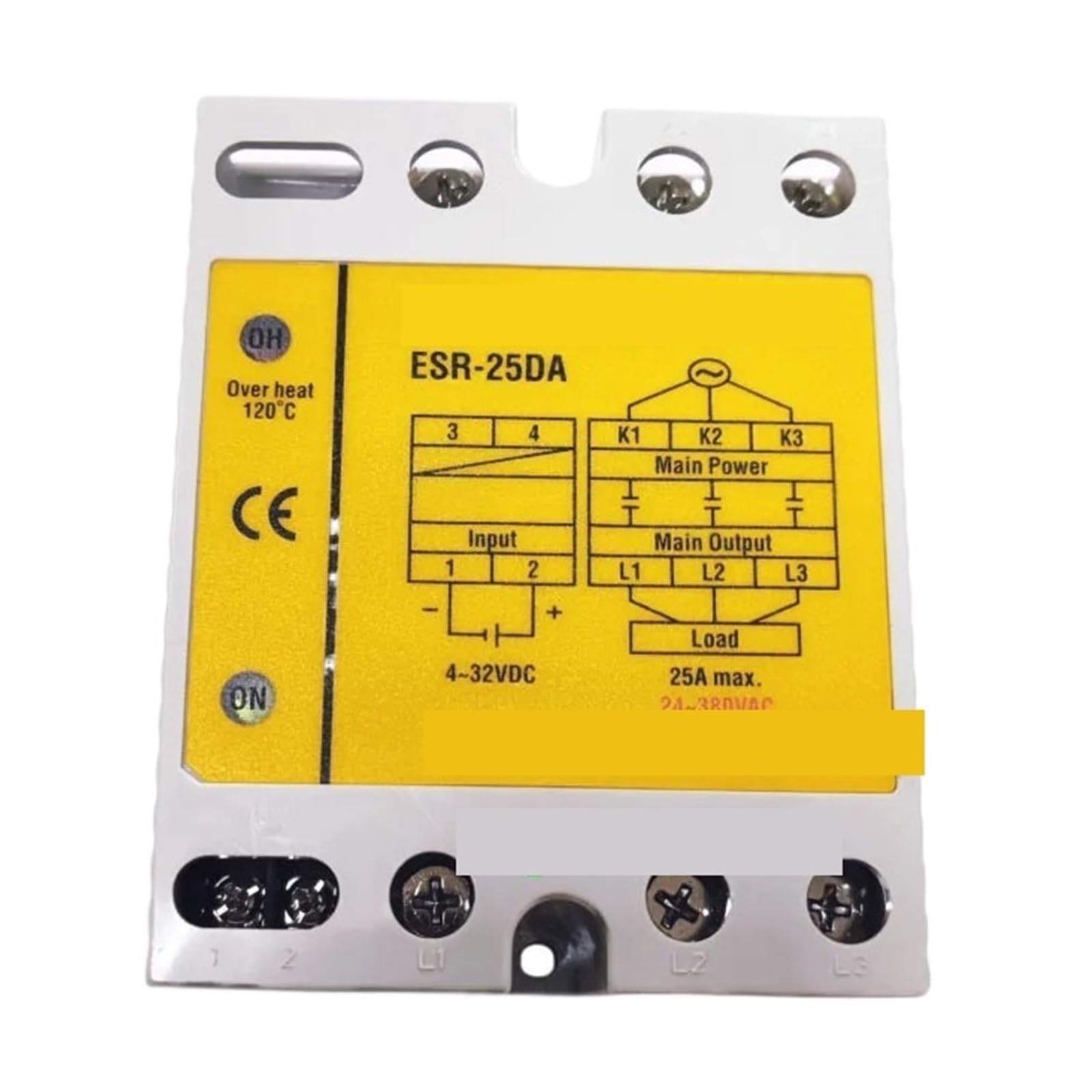 DSZUJTYROP ESR-25DA 40DA 60DA 80DA 100DA 25DA-H 40DA-H 60DA-H 80DA-H 100DA-H Solid State Relay 3 Phase SSR(ESR-100DA-H)
