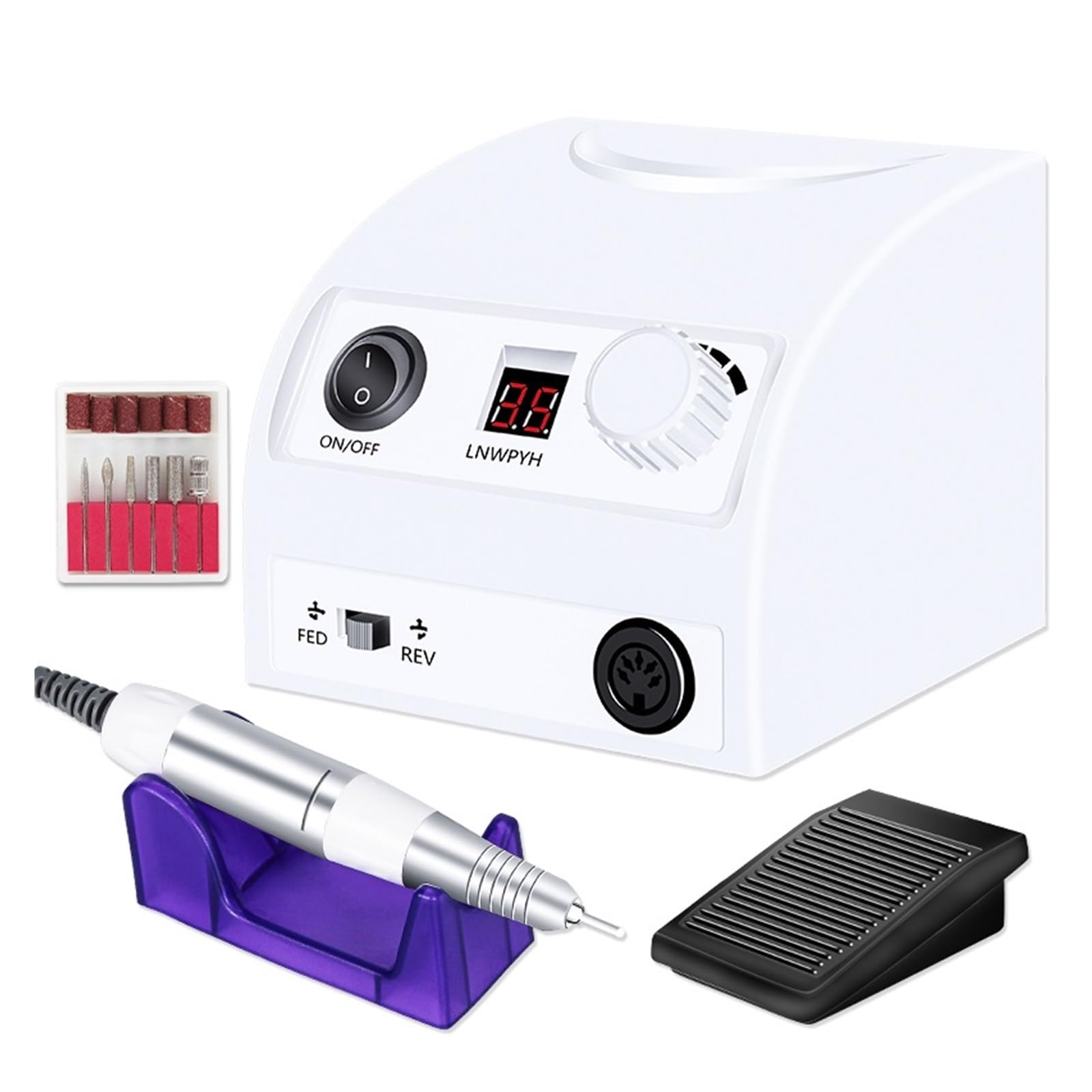 35000 obr./min elektryczna wiertarka do paznokci, zestaw narzędzi manicure i pedicure, polerka szlifierka glazury lakieru żelowego