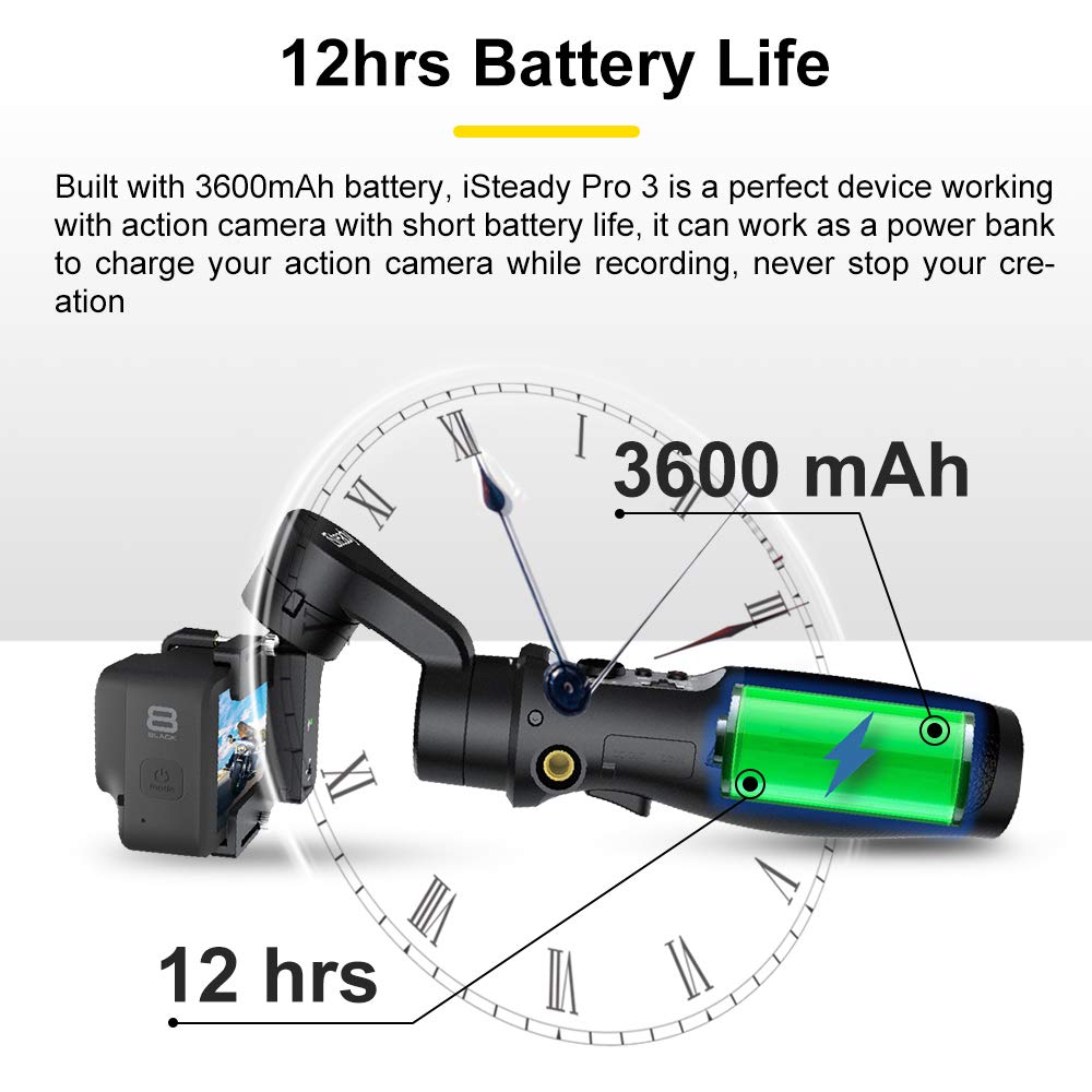 Hohem Gopro Gimbal Stabilizer, iSteady Pro 3 Handheld Gimbal for