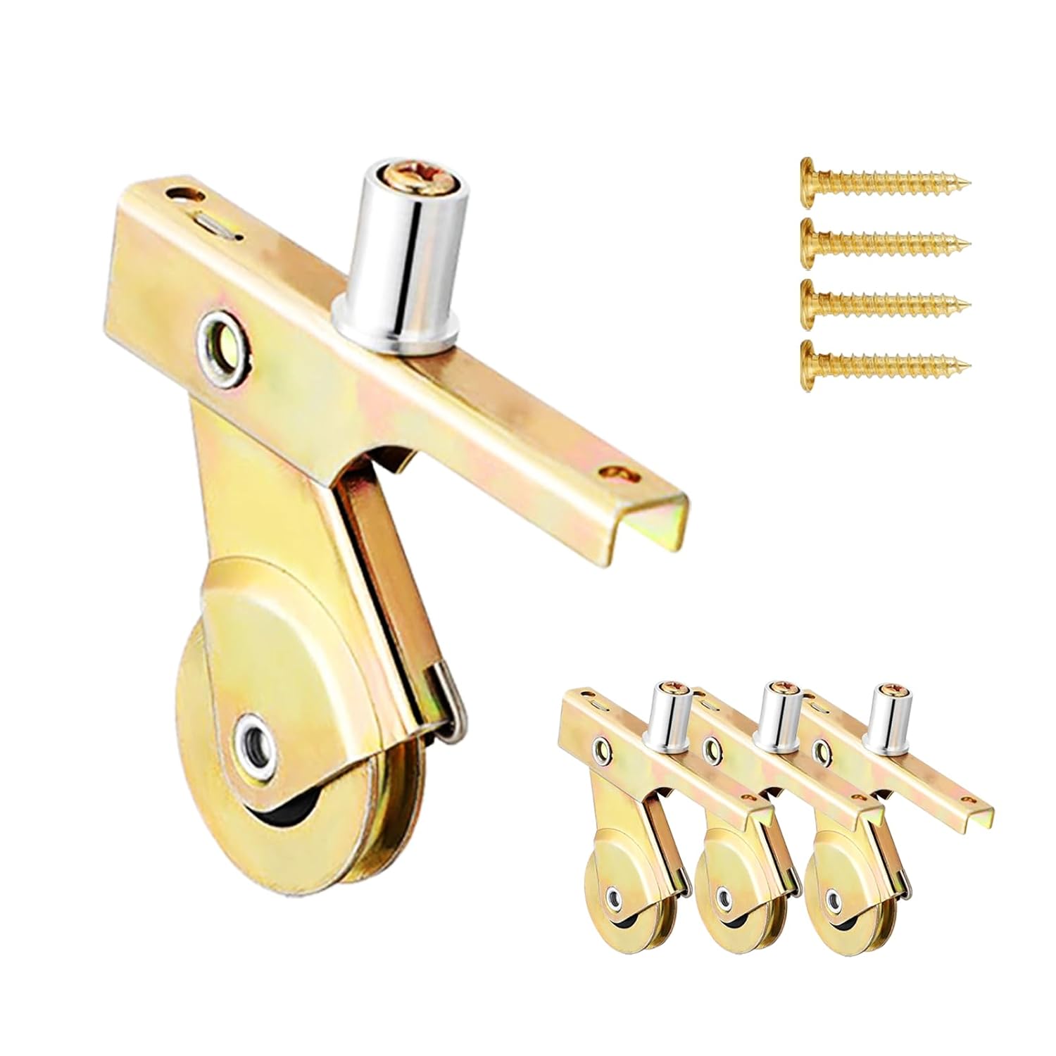 4 Pack Sliding Screen Door Rollers for Bay Mills Doors - Replaces B701/B702/B814 Top/Bottom 1" Concave Steel Ball Bearing Wheels