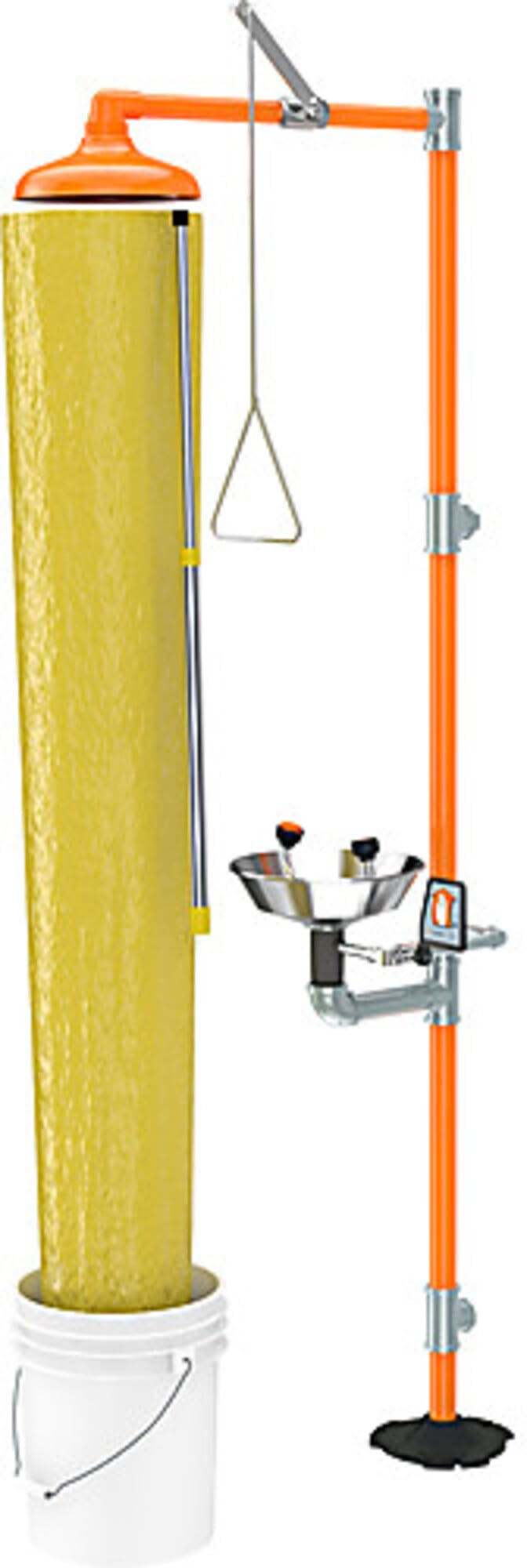 Guardian AP250-005, Emergency Shower Test Chute Kit, with Pail, 1 per Each