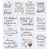 AHYS Stencils for Painting on Wood / Canvas / Card / Paper, Reusable Word Stencils, Inspirational...