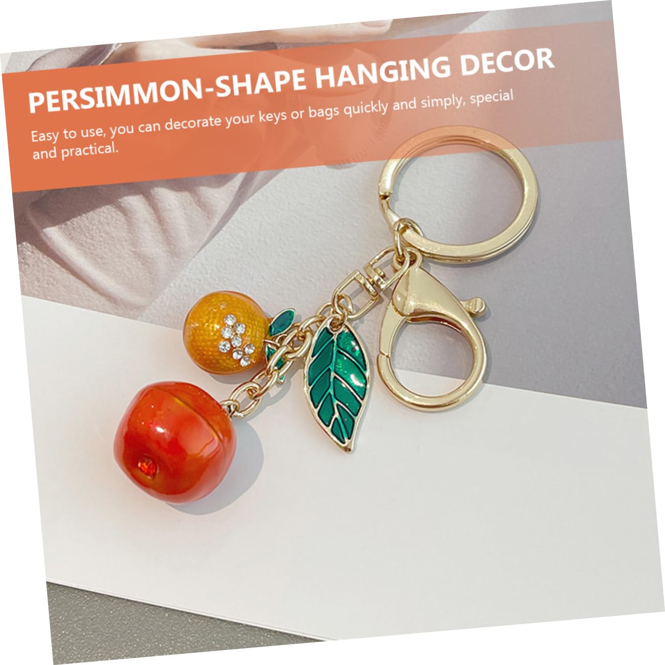 BESPORTBLE Colgante Persimón Accesorio Decorativo para Llaves Portátil Original
