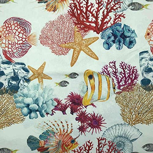 Tissu Toile Imprimé Kt KILOtela Botanique Feuilles Rose - 100 Cm X 280 Cm Pour Couture Et Décoration Intérieure