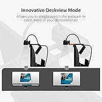 Vista 4 de j5create Cámara web y cámara de documentos de modo dual 1080P con enfoque automático y manual, cubierta magnética de privacidad para PC
