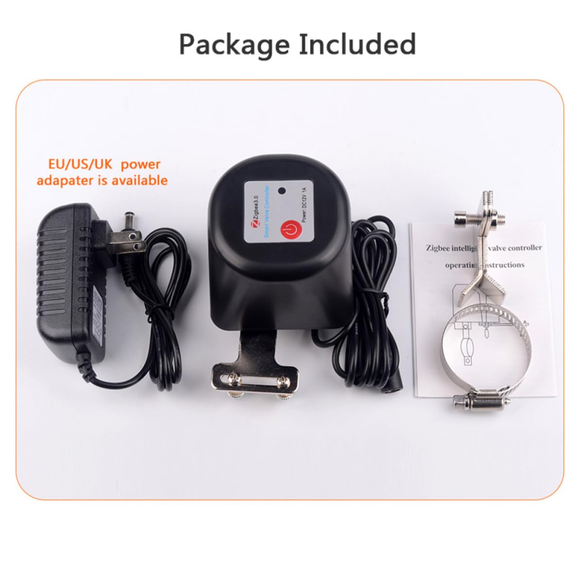 Valvola Intelligente Smart Water Valve Ac220 Nero Plastico Metallo | Controllo Gas Remoto, Temporizzazione Integrata, Apertura Automatica 5-10 Secondi, Distanza Esterna 10m