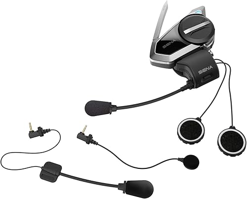 Vista 19 de Sena 50S motocicleta Jog Dial Comunicación Bluetooth Auricular w/sonido por Harman Kardon Sistema de intercomunicación de malla integrado Micrófono