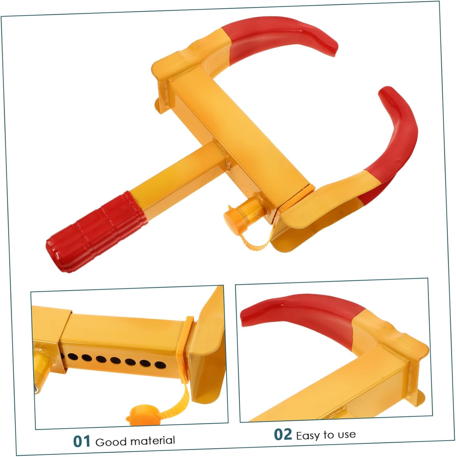 Heavy-Duty Wheel Lock Clamp for ATV Trailers and Cars Universal 12-Hole Design Anti-Theft Security Device for Tire Protection Suitable for Vehicles