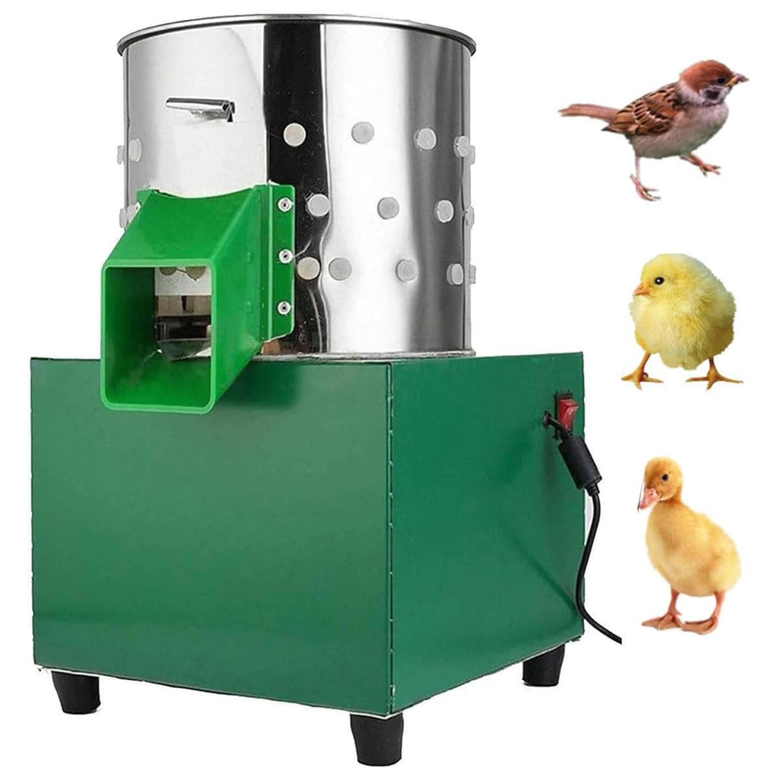 Plumeuse électrique for volailles, Petite plumeuse en Acier Inoxydable, plumeuse Automatique for cailles, Nettoyage Rapide des Plumes, for Abattoirs de volailles, Canards et volailles