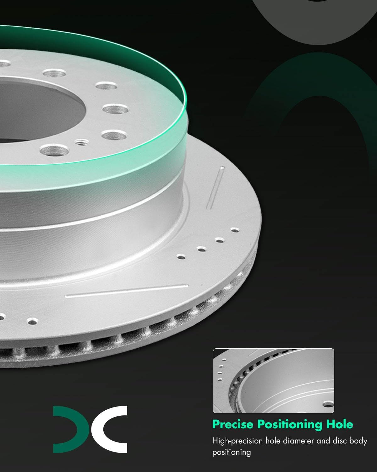 SCITOO Front 12.55" Rear 12.28" Brake Pads and Rotors Kits Fit For Toyota For Sequoia 2003 2004 2005 2006 2007