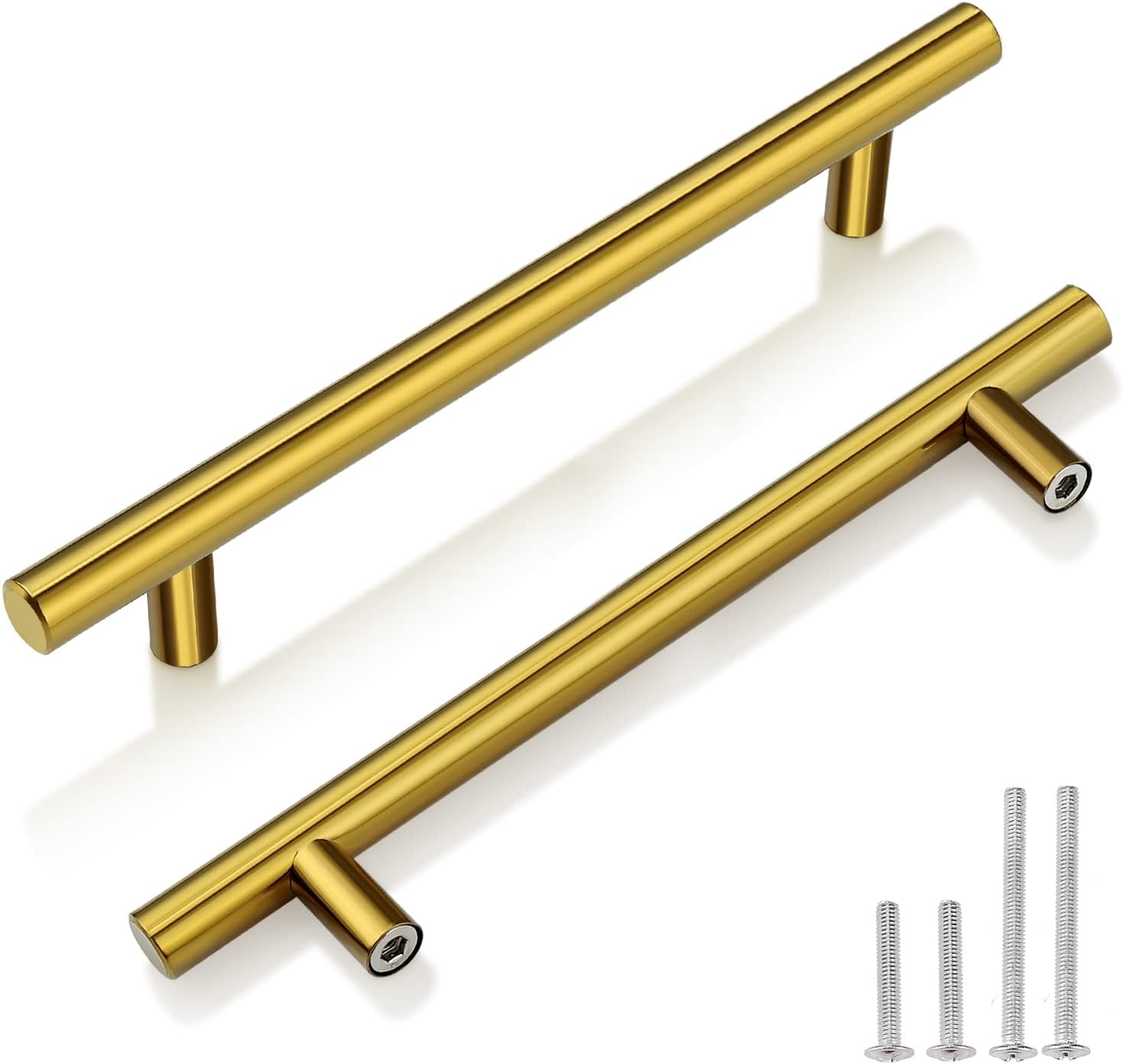 Pinson 25 Pack Kitchen Handles 128mm Gold Cupboard Handles Door