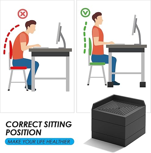 Miniatura 6 de MaxGear Elevadores de cama ajustables resistentes, elevadores de muebles de 1.5 o 3 pulgadas para sofá, escritorio, tocador, silla y extensores de