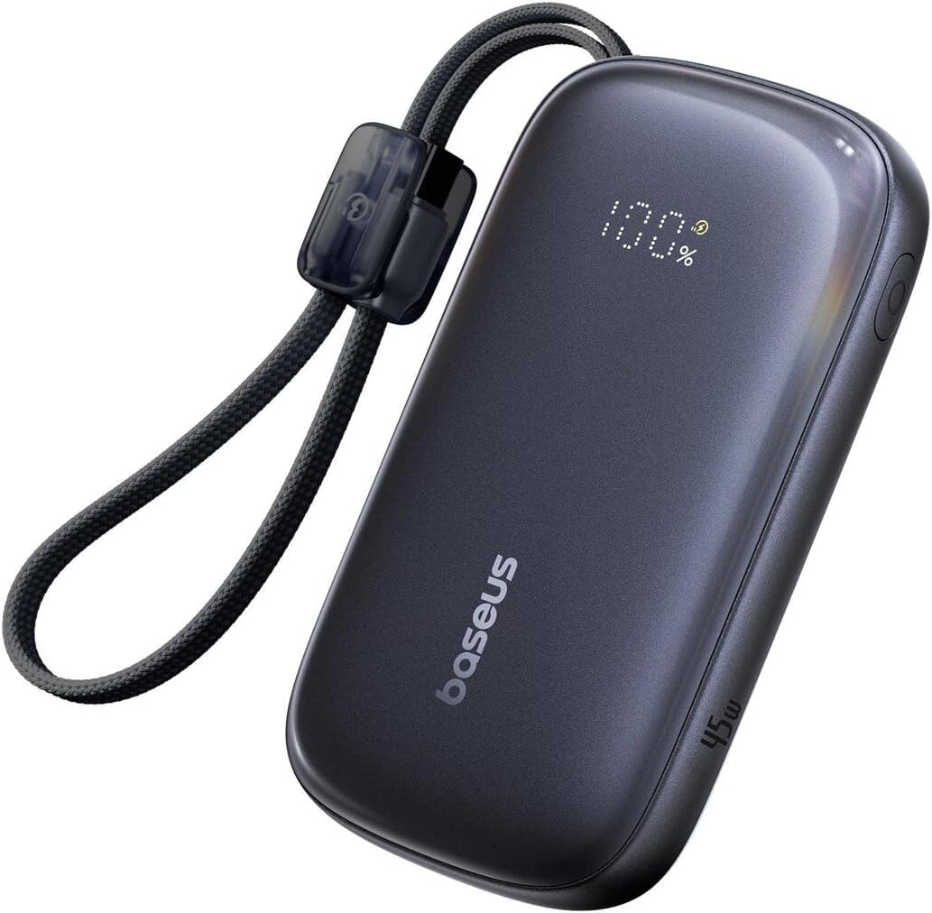 Baseus EnerFill FC21 QPow3 Ultra Dijital Göstergeli Powerbank 10.000 mAh 45W – Siyah