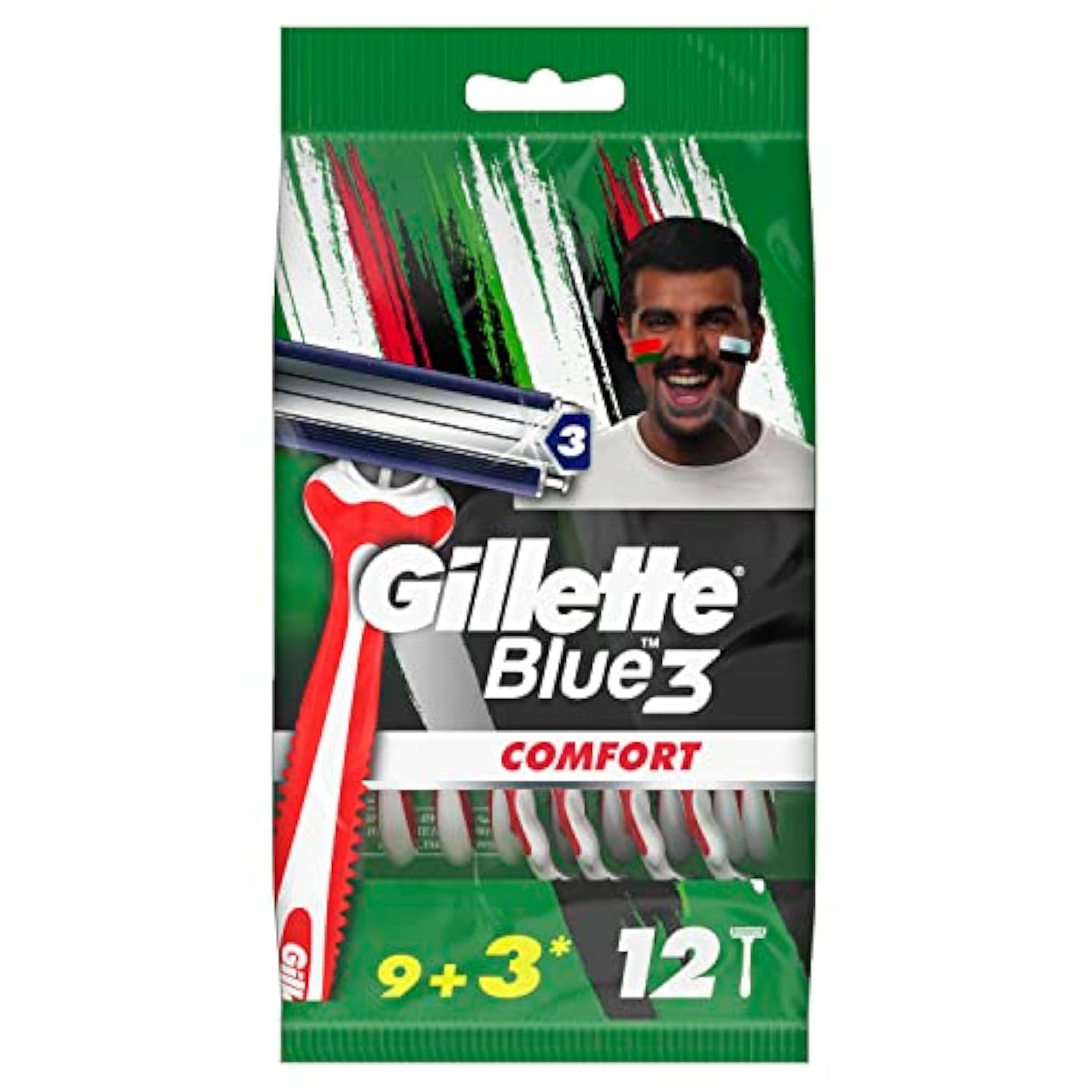 Gillette Blue3 Comfort Disposable Razor: 9+3 Count