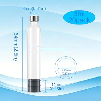 20 Pack 3ml Pen Cartridge Style Vials
