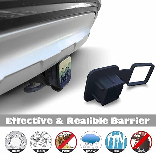 Miniatura 5 de Cubiertas de enganche personalizadas de 2 pulgadas con logotipo de texto de imagen, cubierta de caja de enganche de remolque, cubiertas de enchufe