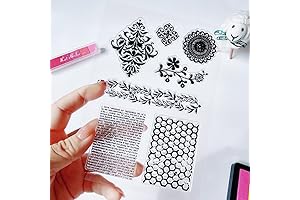 Charming Honeycomb Lace Bookmark Clear Stamp