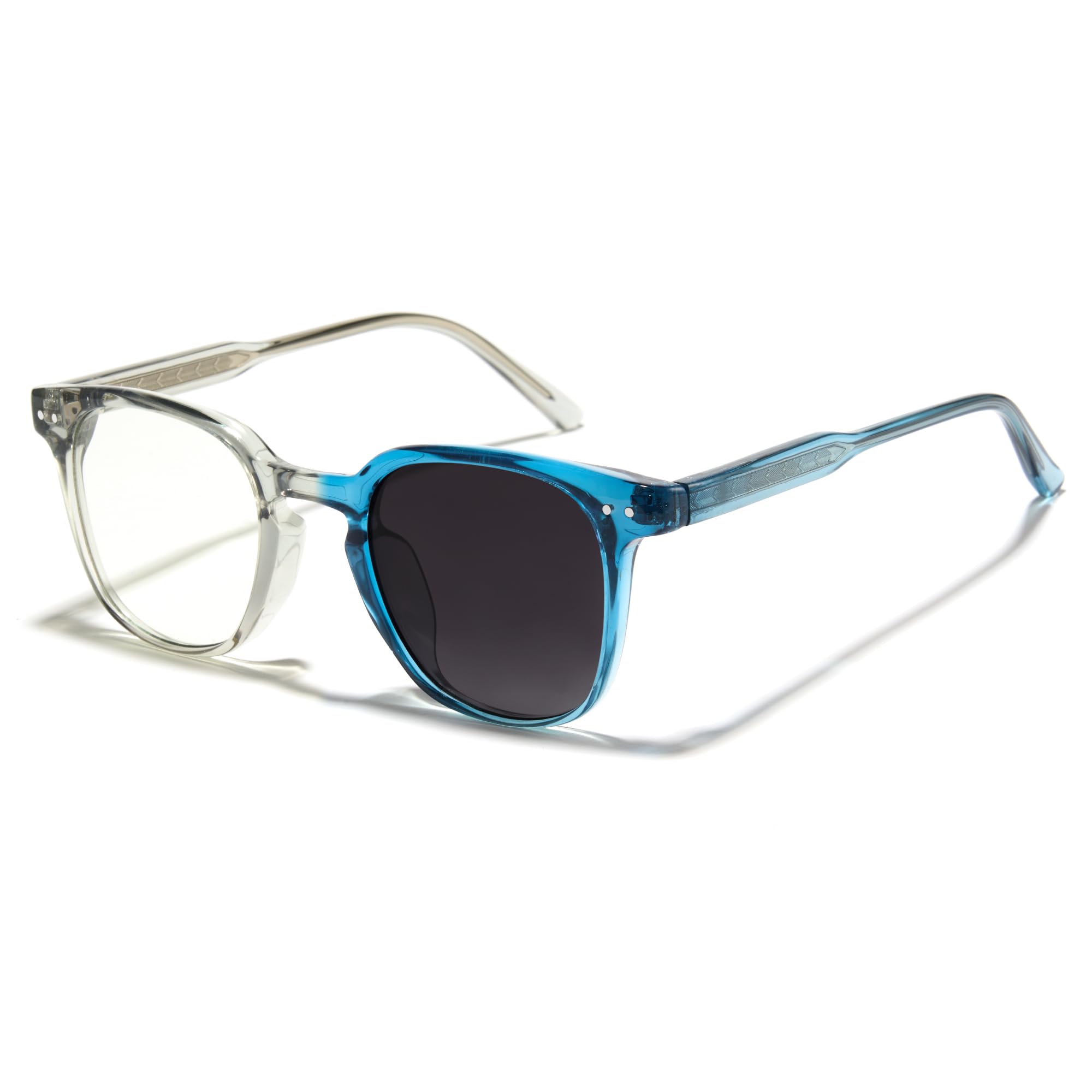 Cyxus Photochromic Glasses Both Frames and Lenses Color Changing with Blue Light Blocking UV Protection 8231