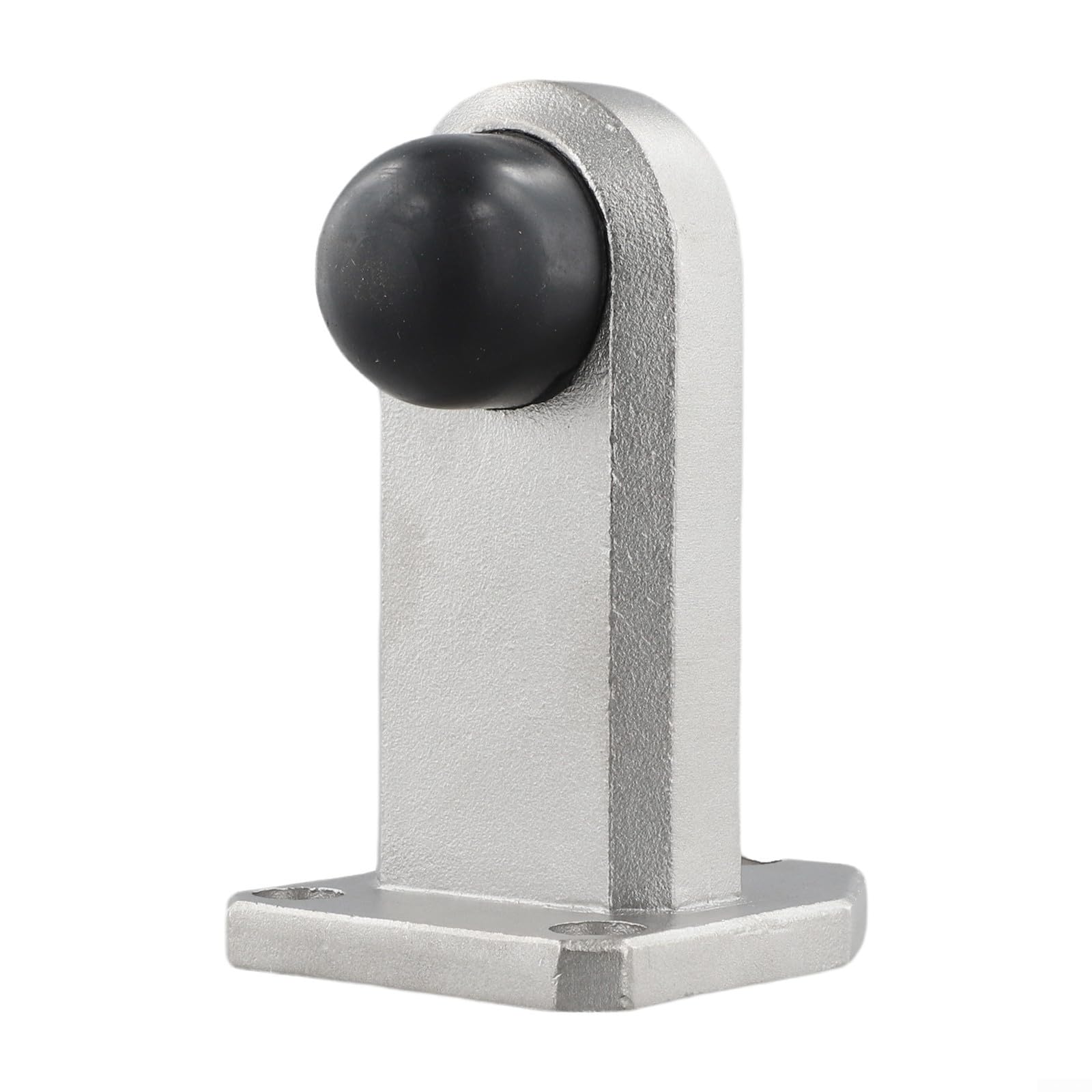 Heavy Duty Door Stop Made of Stainless Steel, Perfect for Use in High Traffic Areas with Shock Absorption (Silver Long)