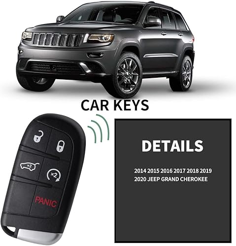 Miniatura 4 de Reemplazo remoto inteligente de entrada sin llave para automóvil Raryloy para J_eep Grand Cherokee 2014-2021, FCCID: M3N40821302