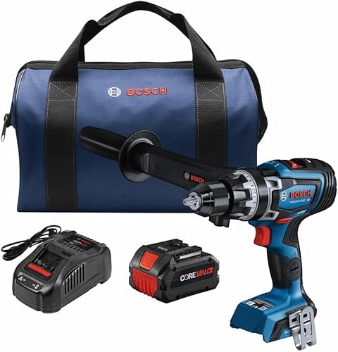 BOSCH GSB18V-1330CB14 PROFACTOR 18V Connected-Ready Kit de taladro/destornillador de martillo de 1/2 pulgada con (1) batería de alta potencia