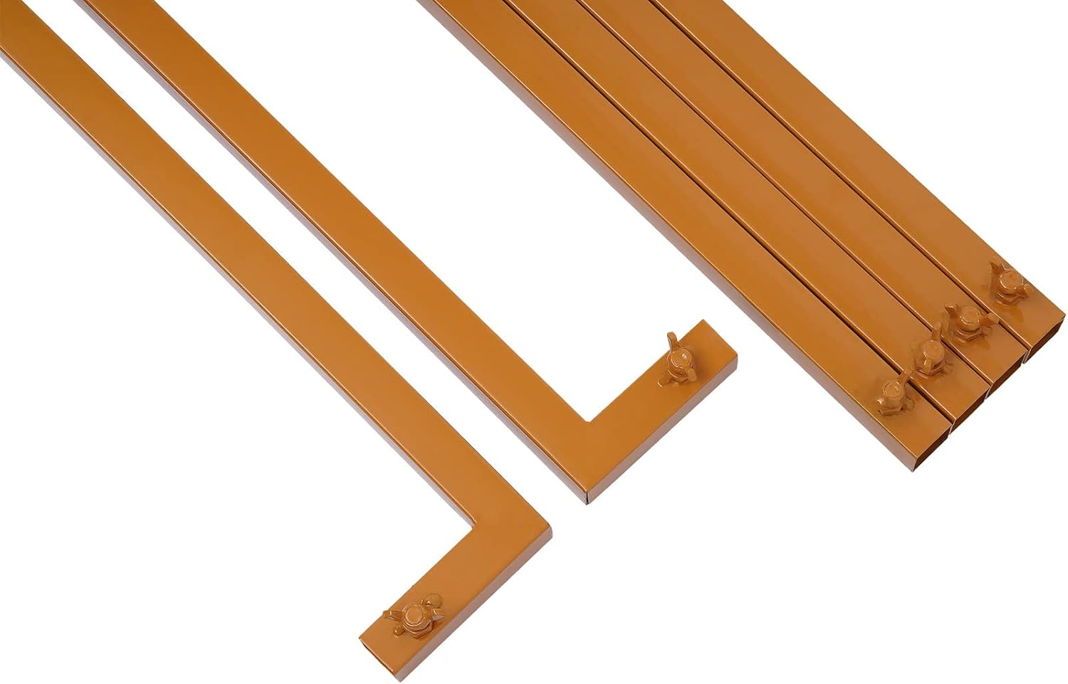 2 * 1.5M/6.56 * 4.9Ft Wedding Arch Stand Square Backdrop Stand Balloon Frame Metal Garden Props Decoration Gold Wedding Arches for Ceremony Party Garden Decor (Without Tie Rod)