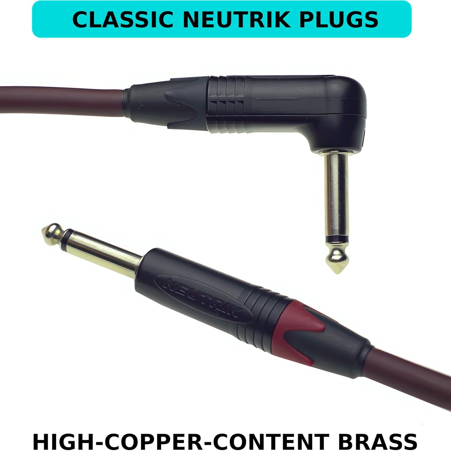 Evidence Audio The Forte Instrument Cable Right to Straight Plugs 10 feet (3 m)