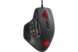 Redragon M811 Aatrox MMO Gaming Mouse: Enhanced Accuracy with 15 Programmable Buttons