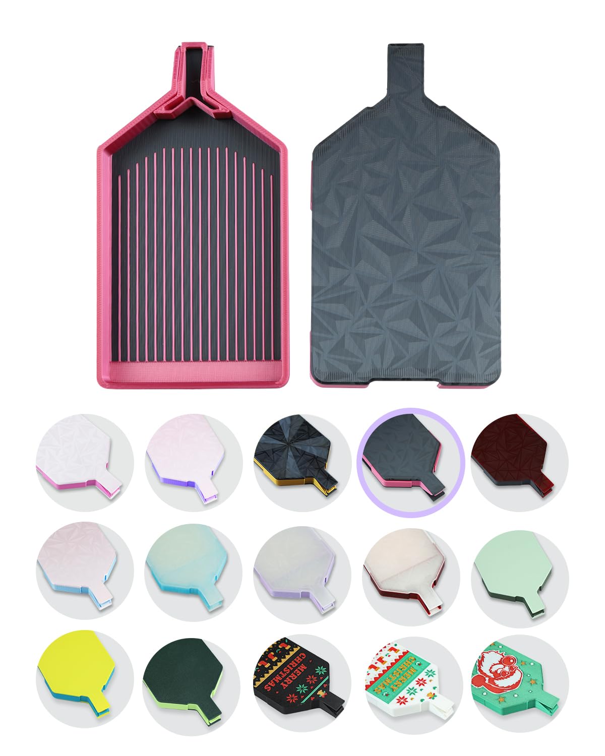 Foreveryoung Bold Bi-Tonal Diamond Art Tray with Lid, Night Berry Burst