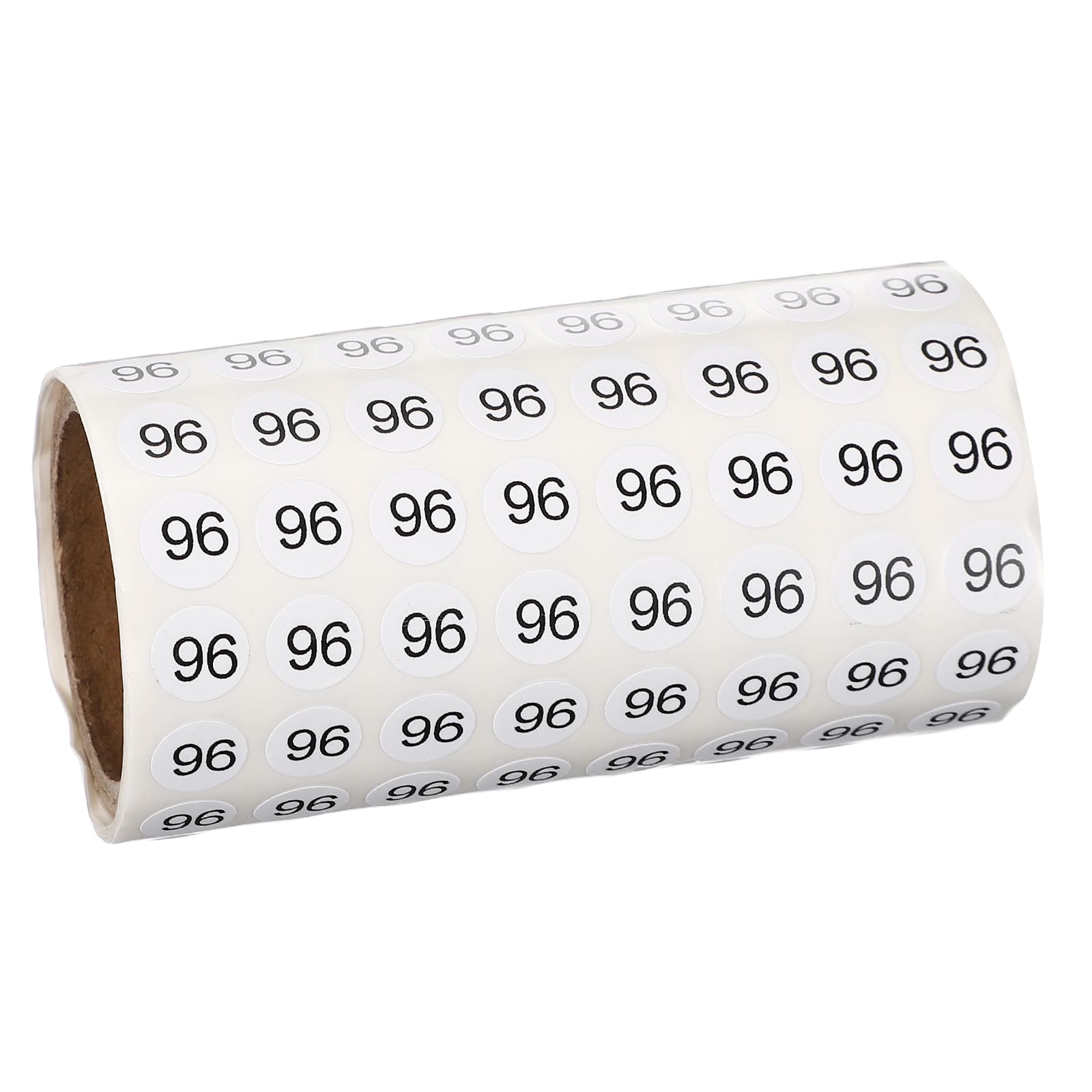 PATIKIL 1000pcs 0.4" Number Stickers, Mini Number 96 Sticker Numbers Labels Round Small Vinyl Self Adhesive Label Circle Decals 1 Roll Dots for Photo Album Poster Organize Inventory, Black
