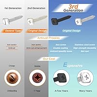 Vista 6 de Barn Door Lock, Fence Gate Lock, Double Sided Gate Latch, Gate Lock for Wodden Garage Door, Supplied with 5 Keys, Work with 2.75" Wooden Vinyl Metal