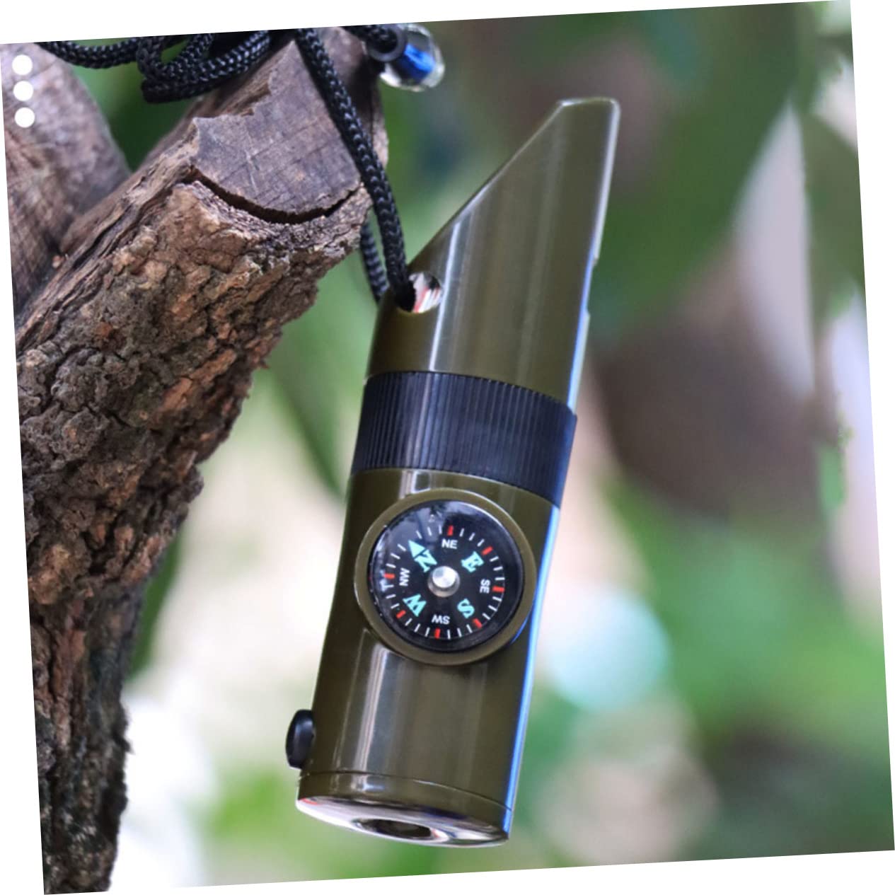Toddmomy Sifflet De Survie Boussole Sifflet De Survie Chaîne Sifflet De Renard Tir À l'arc Thermomètre À Café Sifflets d'urgence Allumettes Radio Lampe De Poche Rechargeable